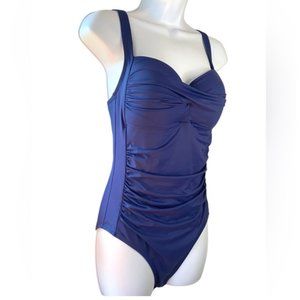 NWT Nip Tuck Swim Navy One Piece Swimsuit - 6